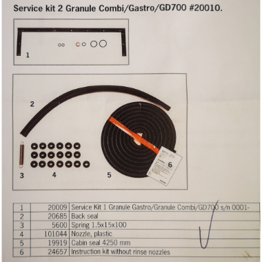 Service kit 2 Granule Combi/Gastro/700